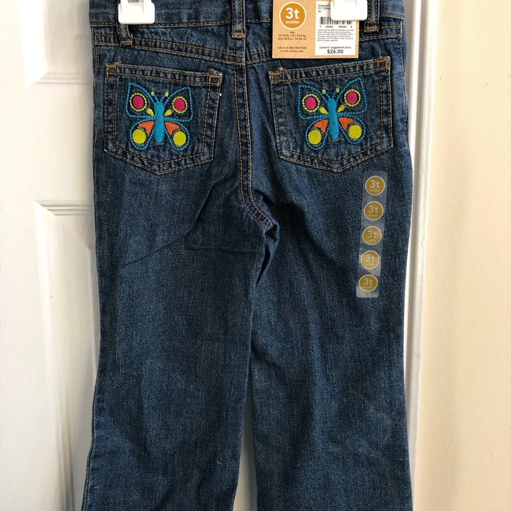 NWT Carter’s Embroidered Denim Jeans